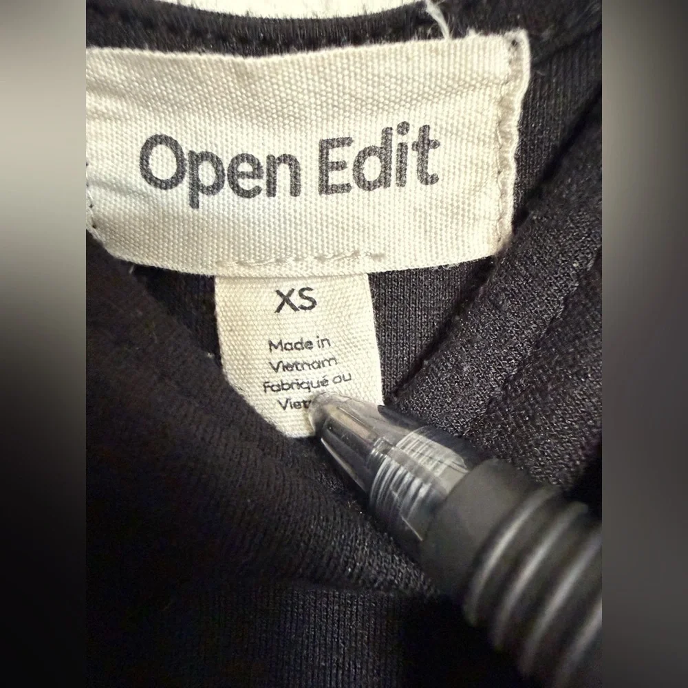 OPEN EDIT Black Scoopneck Sleeveless Midi Dress - XS - Picture 5 of 5